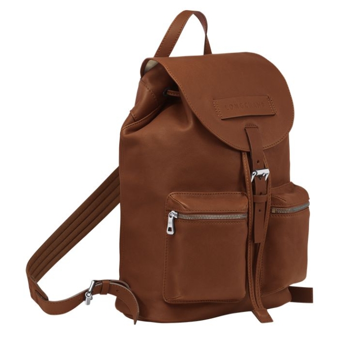 Men's Longchamp 3D M Backpacks Brown | 45FGNMPXY