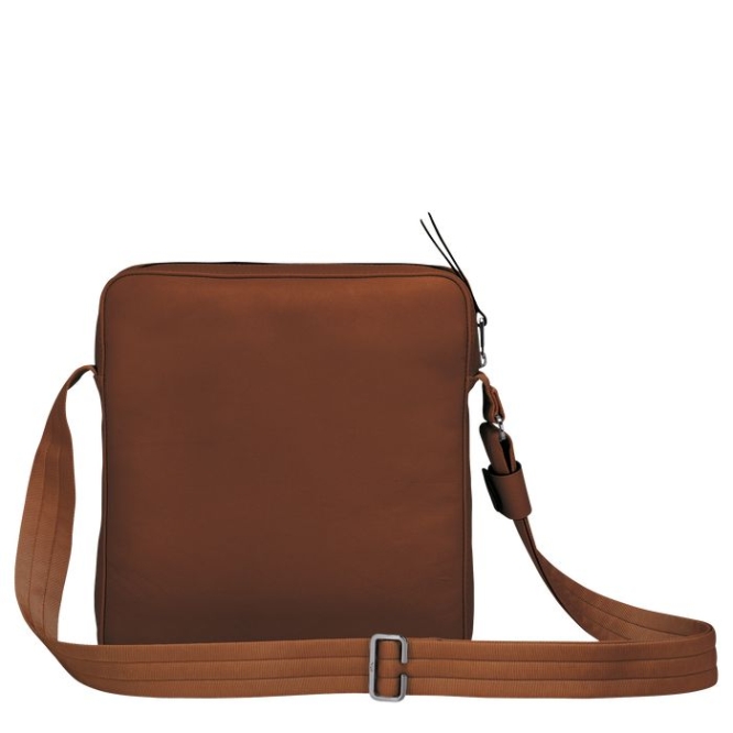 Men's Longchamp 3D M Crossbody Bags Brown | 73EHWMXBD