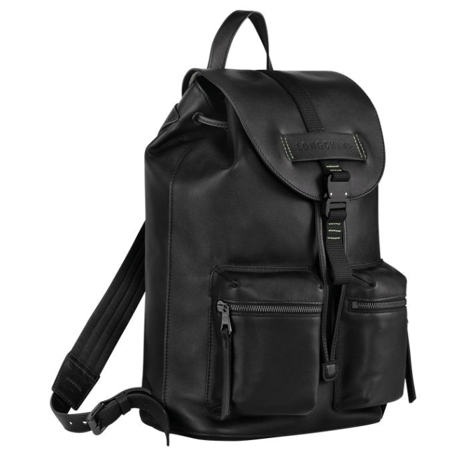 Men's Longchamp 3D Ultra Black M Backpacks Black | 28IETOZBJ