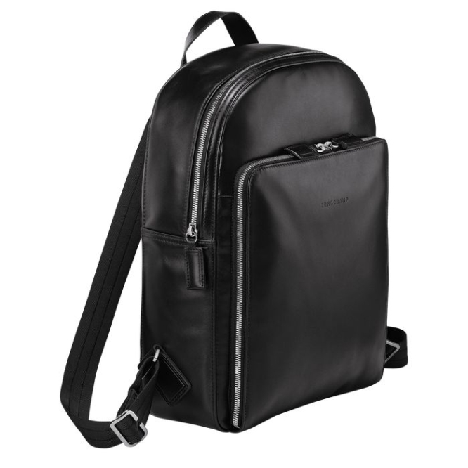 Men's Longchamp Baxi Backpacks Black | 76LVSTHIX