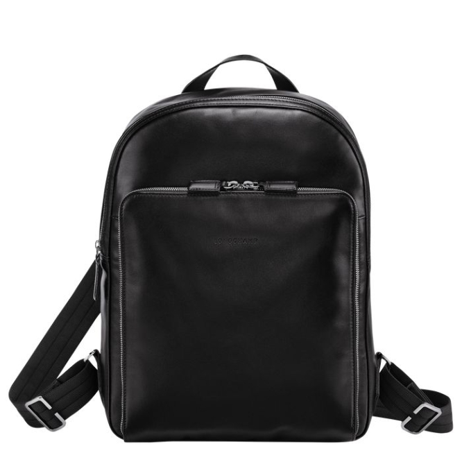 Men\'s Longchamp Baxi Backpacks Black | 76LVSTHIX