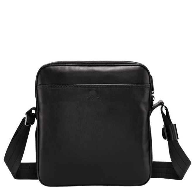 Men's Longchamp Baxi M Crossbody Bags Black | 08MKQCXEG