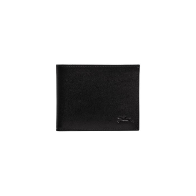 Men's Longchamp Baxi Wallets Black | 56QFMLPXS