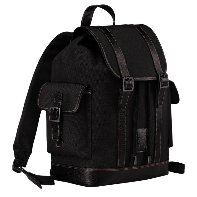 Men's Longchamp Boxford Backpacks Black | 40ZYCHPQL