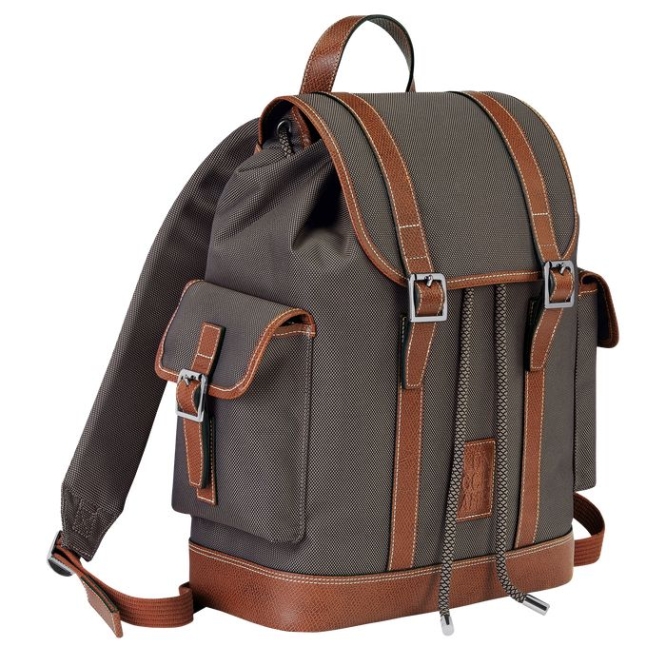 Men's Longchamp Boxford Backpacks Brown | 25CHOXIPV