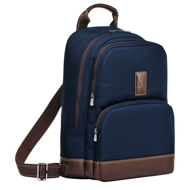 Men's Longchamp Boxford Backpacks Navy | 70UHYMNKW