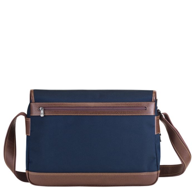 Men's Longchamp Boxford Crossbody Bags Navy | 19YLKJAXC