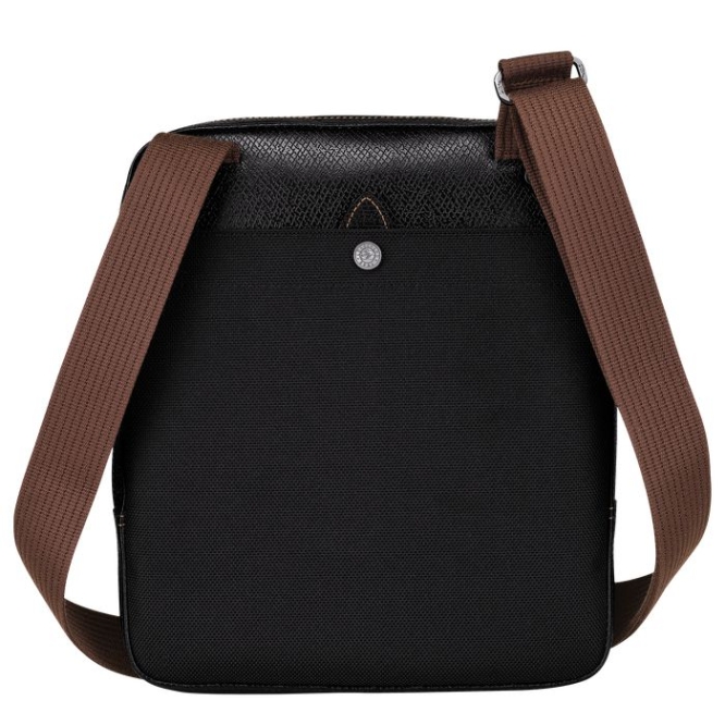 Men's Longchamp Boxford L Crossbody Bags Black | 51SZJMQET