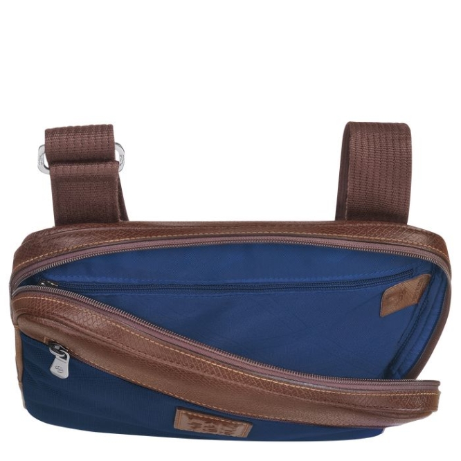 Men's Longchamp Boxford L Crossbody Bags Navy | 73PUTZEHI