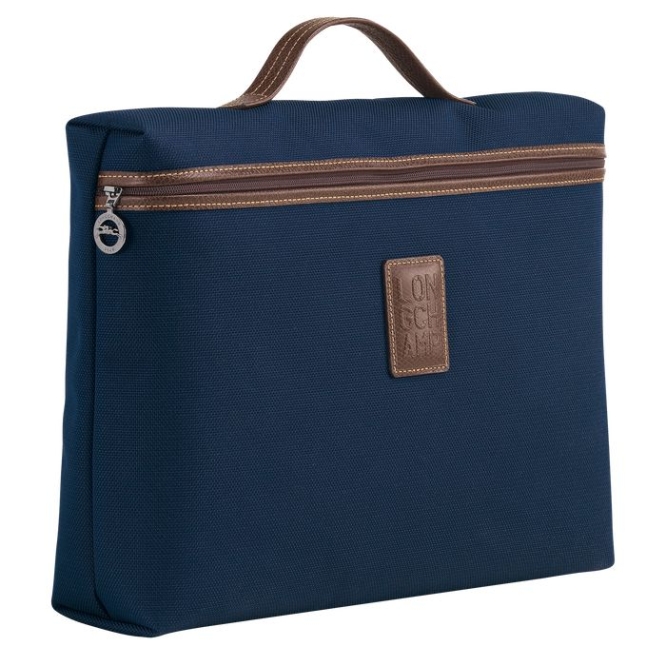 Men's Longchamp Boxford S Document Holders Navy | 09TXEYBUW