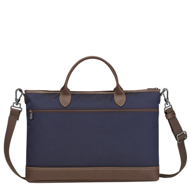 Men's Longchamp Boxford S Document Holders Navy | 60EZOLSRP