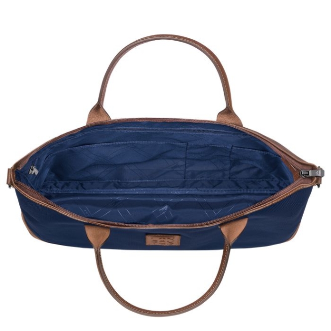 Men's Longchamp Boxford S Document Holders Navy | 60EZOLSRP