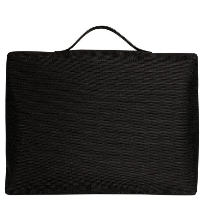 Men's Longchamp Boxford S Document Holders Black | 89FOJVAWH