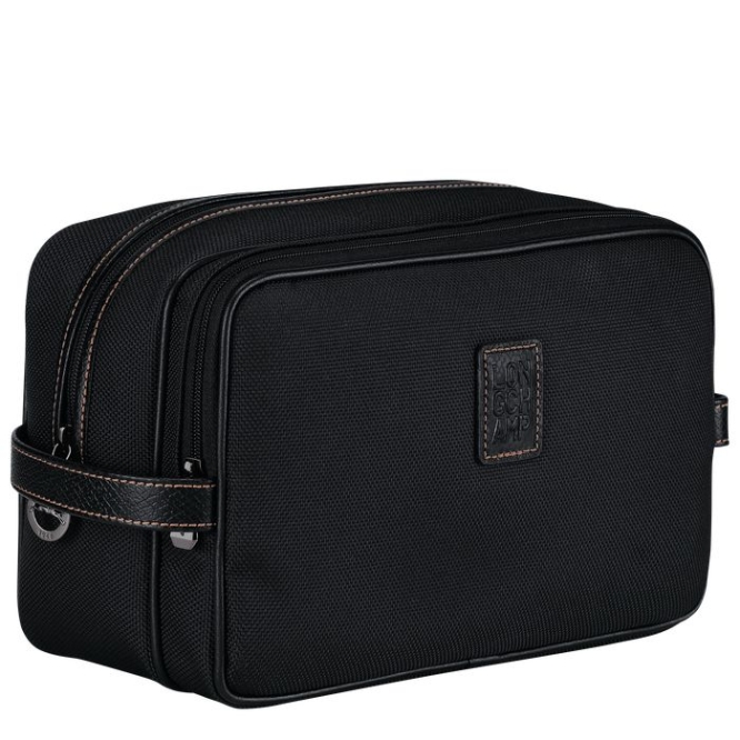 Men's Longchamp Boxford Toiletry Bags Black | 63JMXLPCB