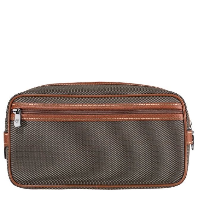 Men's Longchamp Boxford Toiletry Bags Brown | 89DTQGAEV