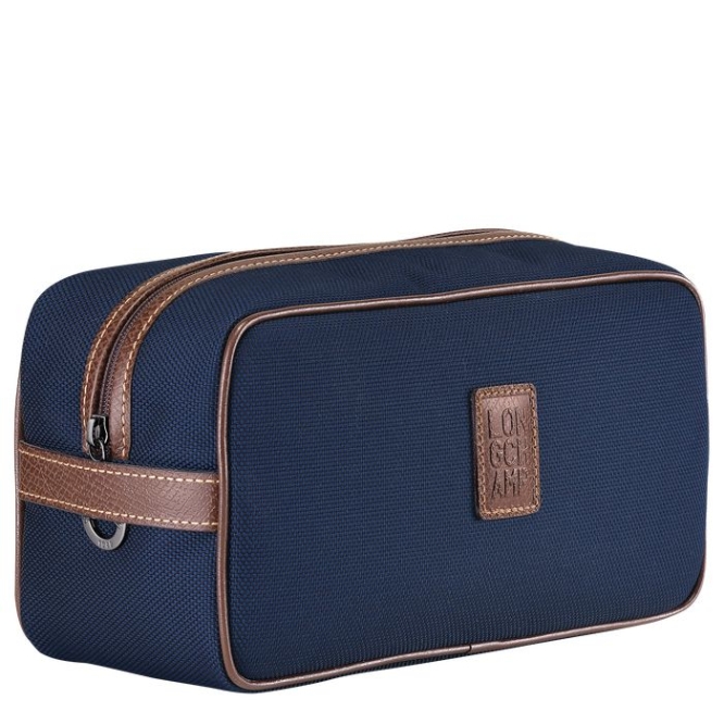 Men's Longchamp Boxford Toiletry Bags Navy | 12BFXOKAN