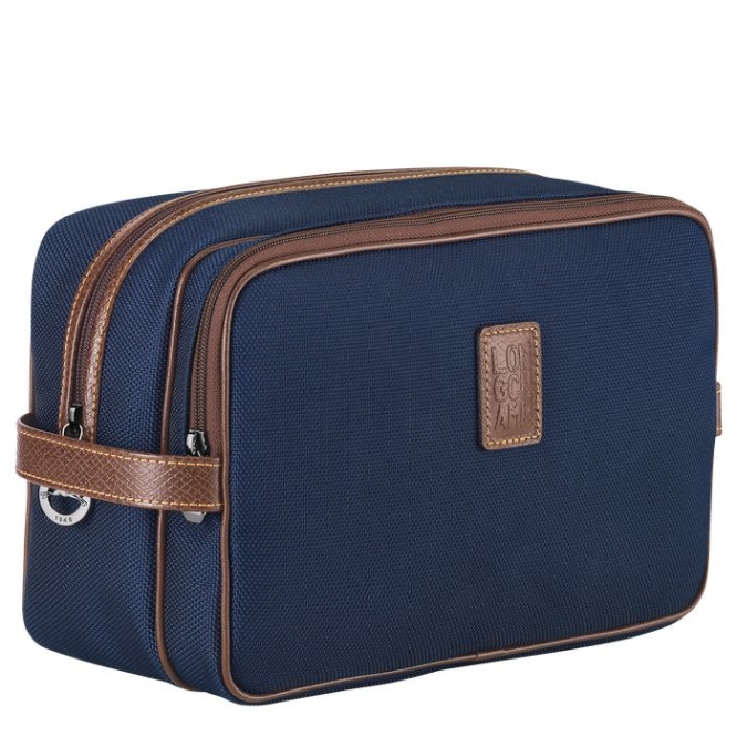 Men's Longchamp Boxford Toiletry Bags Navy | 31WKLMXGU