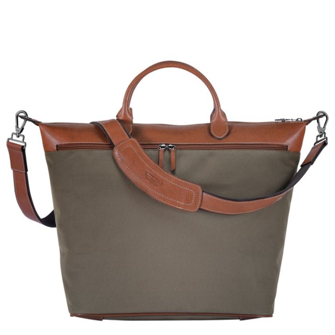 Men's Longchamp Boxford Travel Bags Brown | 12EILFVCR