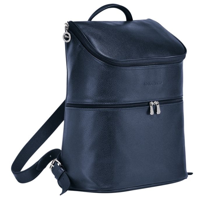 Men's Longchamp Le Foulonné Backpacks Navy | 03RFTLQKU