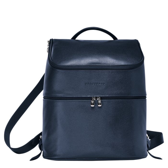 Men\'s Longchamp Le Foulonné Backpacks Navy | 03RFTLQKU