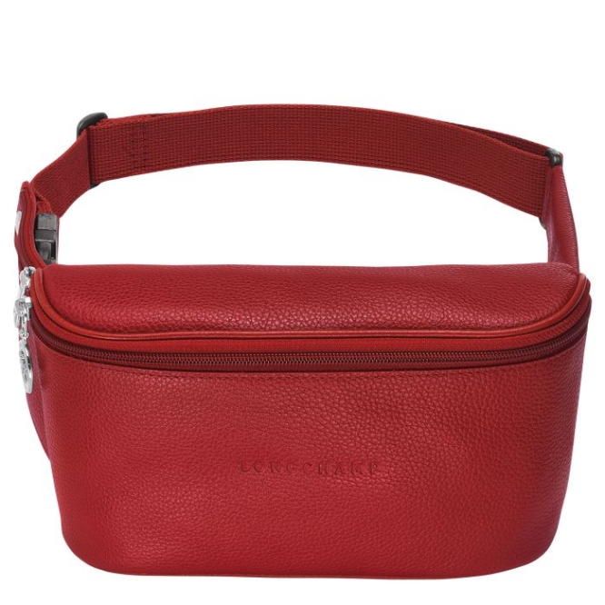 Men\'s Longchamp Le Foulonné Belt Bags Red | 42DOBZYSV