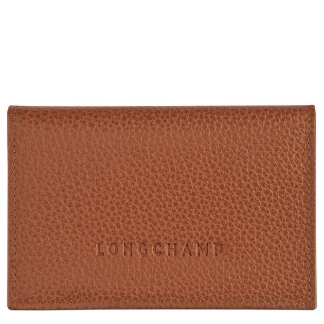 Men\'s Longchamp Le Foulonné Cardholders & Coin Purses Brown | 09RHVNGDQ