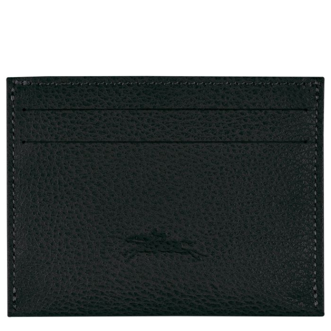 Men's Longchamp Le Foulonné Cardholders & Coin Purses Black | 13SYAVCJK