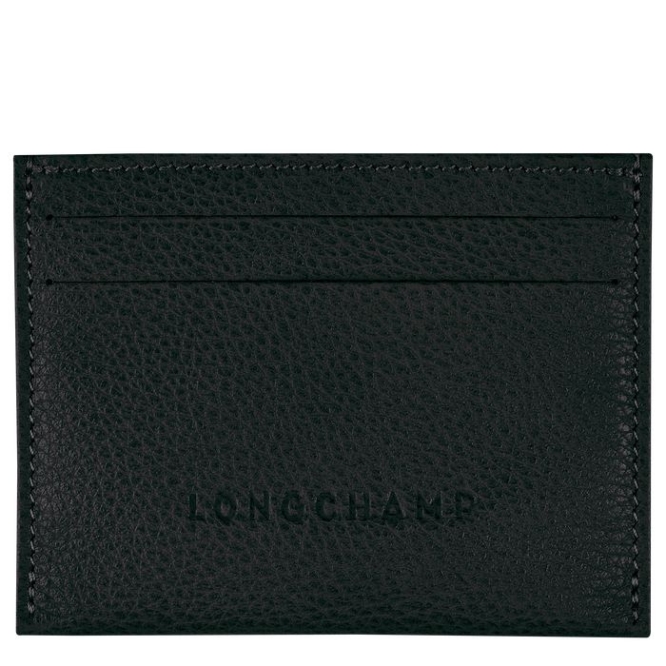 Men\'s Longchamp Le Foulonné Cardholders & Coin Purses Black | 13SYAVCJK