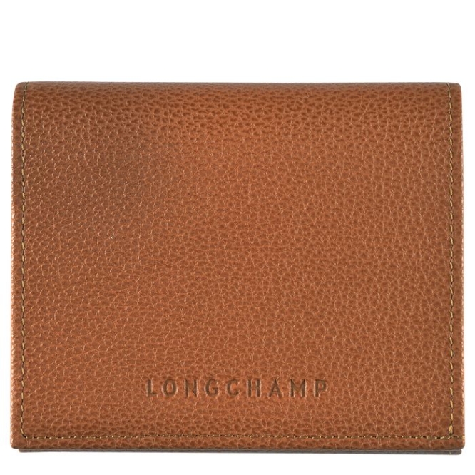 Men\'s Longchamp Le Foulonné Cardholders & Coin Purses Brown | 25DWXIKVT