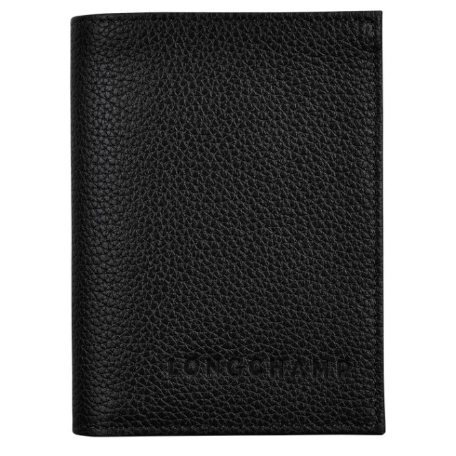 Men\'s Longchamp Le Foulonné Cardholders & Coin Purses Black | 40BCEYWXO