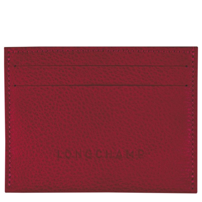 Men\'s Longchamp Le Foulonné Cardholders & Coin Purses Red | 41YUSFWCB