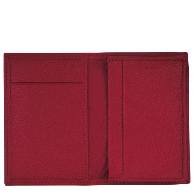 Men's Longchamp Le Foulonné Cardholders & Coin Purses Red | 54MCNWIEB