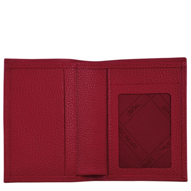 Men's Longchamp Le Foulonné Cardholders & Coin Purses Red | 56FCYLQHM