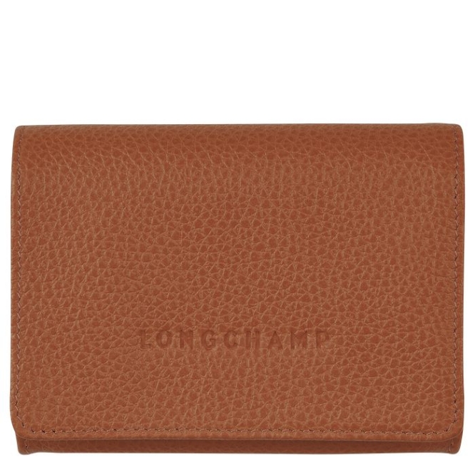 Men\'s Longchamp Le Foulonné Cardholders & Coin Purses Brown | 72FNQVRWU