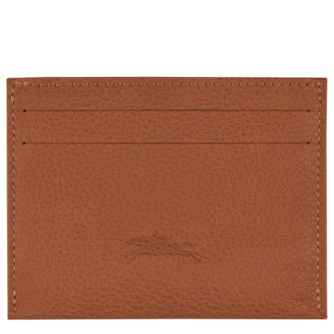 Men's Longchamp Le Foulonné Cardholders & Coin Purses Brown | 91REWSPQB