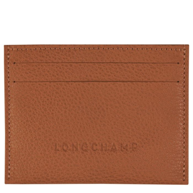 Men\'s Longchamp Le Foulonné Cardholders & Coin Purses Brown | 91REWSPQB