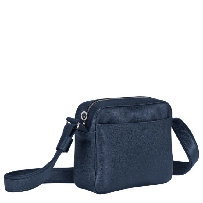 Men's Longchamp Le Foulonné Crossbody Bags Navy | 47KWOUDVT