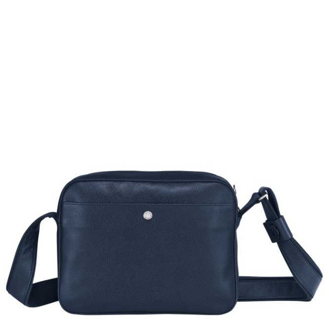 Men's Longchamp Le Foulonné Crossbody Bags Navy | 47KWOUDVT