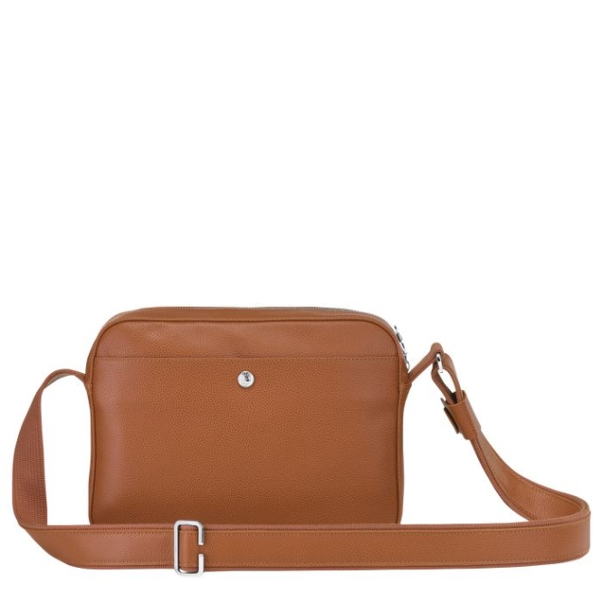 Men's Longchamp Le Foulonné Crossbody Bags Brown | 75UEYCWRV