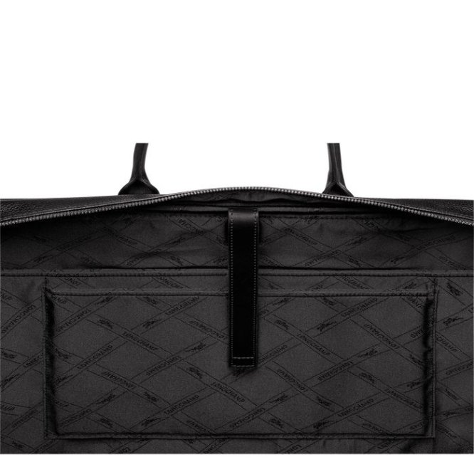 Men's Longchamp Le Foulonné L Document Holders Black | 02TFJMRAV