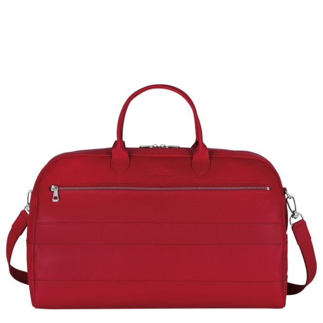 Men's Longchamp Le Foulonné L Travel Bags Red | 28GSZKNVR