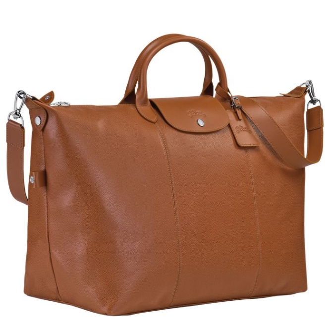 Men's Longchamp Le Foulonné L Travel Bags Brown | 64UMTRLXH