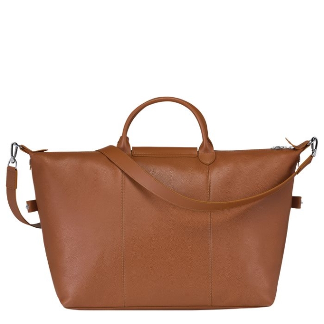 Men's Longchamp Le Foulonné L Travel Bags Brown | 64UMTRLXH