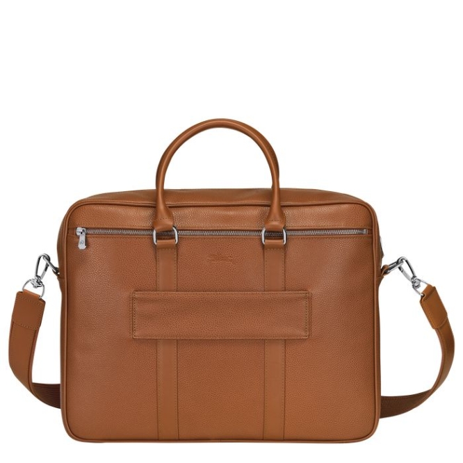 Men's Longchamp Le Foulonné M Document Holders Brown | 16DKVHBAU