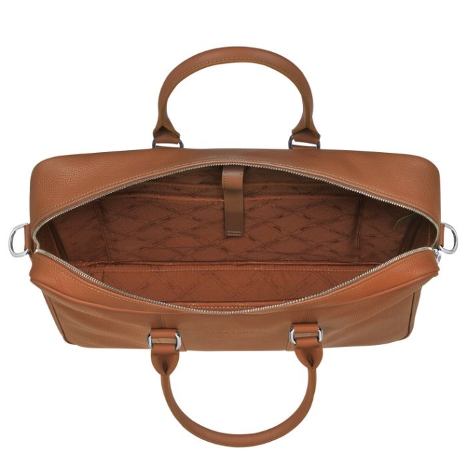 Men's Longchamp Le Foulonné M Document Holders Brown | 16DKVHBAU