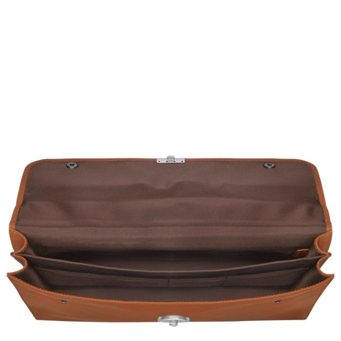 Men's Longchamp Le Foulonné M Document Holders Brown | 31UXQBAYE