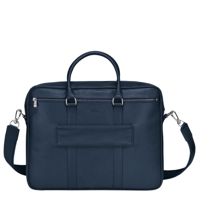 Men's Longchamp Le Foulonné M Document Holders Navy | 35RQMPXIY