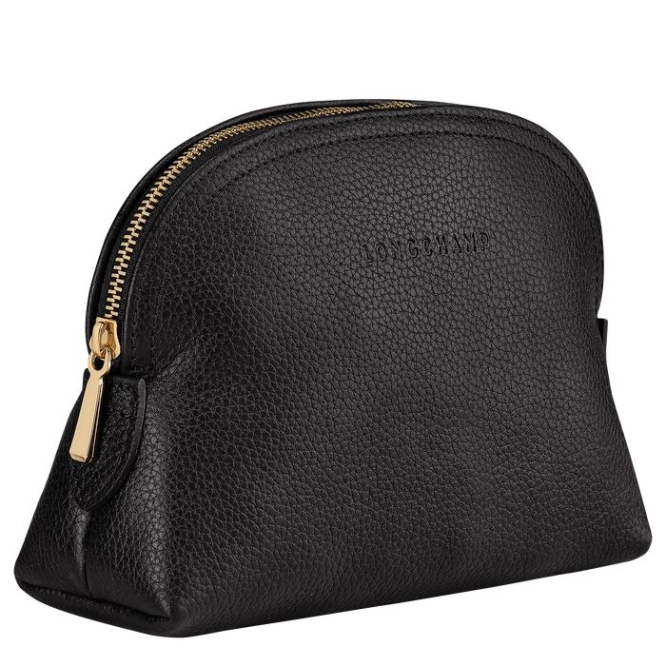 Men's Longchamp Le Foulonné Pouches & Cases Black | 53GNWXETS