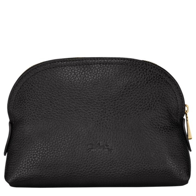 Men's Longchamp Le Foulonné Pouches & Cases Black | 53GNWXETS