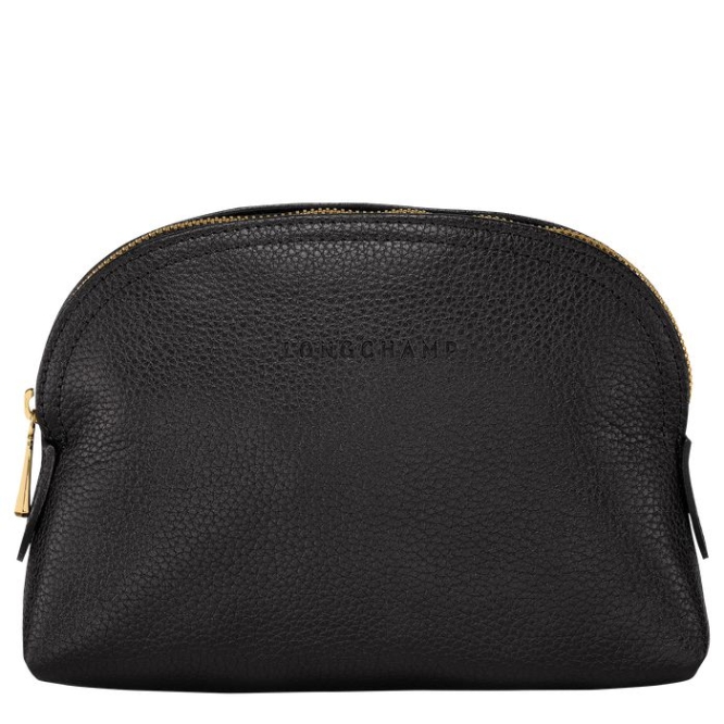 Men\'s Longchamp Le Foulonné Pouches & Cases Black | 53GNWXETS